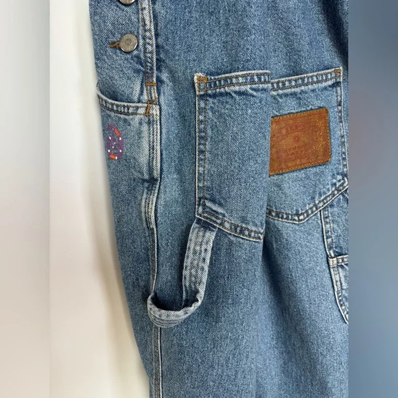 Festival Overalls Boho‎ Painted Denim Girls or Women’s XXS - Picture 14 of 16
